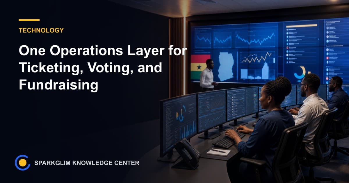 One Operations Layer for Ticketing, Voting, and Fundraising