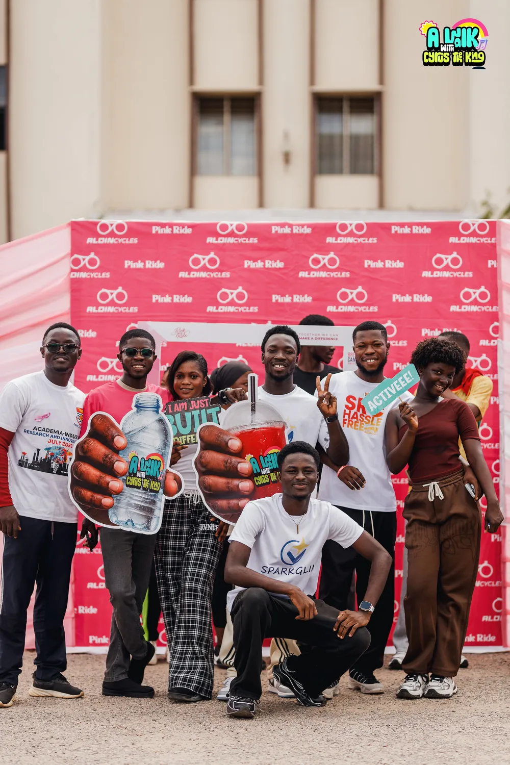 SparkGlim team and participants together at a community event