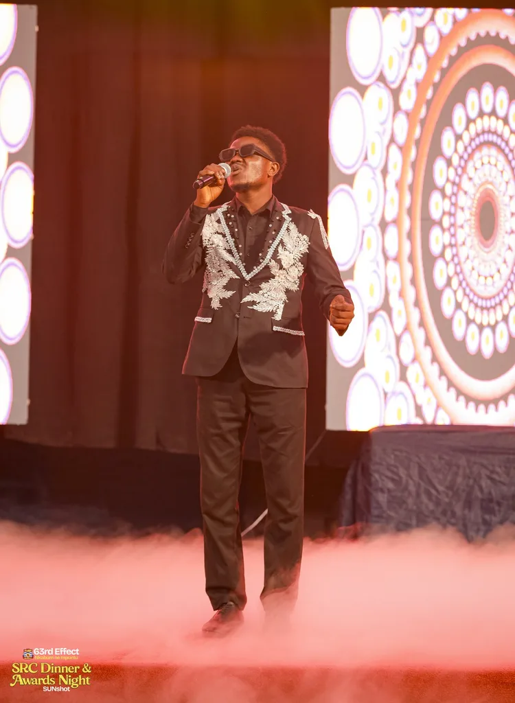 Stage moment during an award presentation