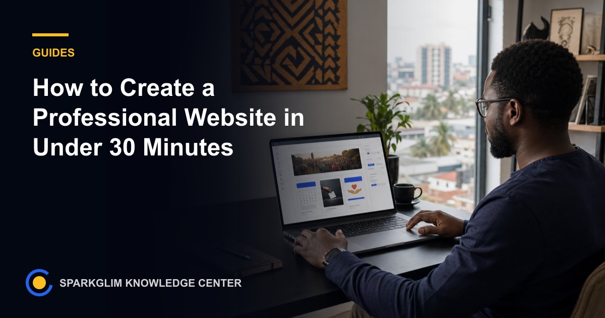 How to Create a Professional Website in Under 30 Minutes