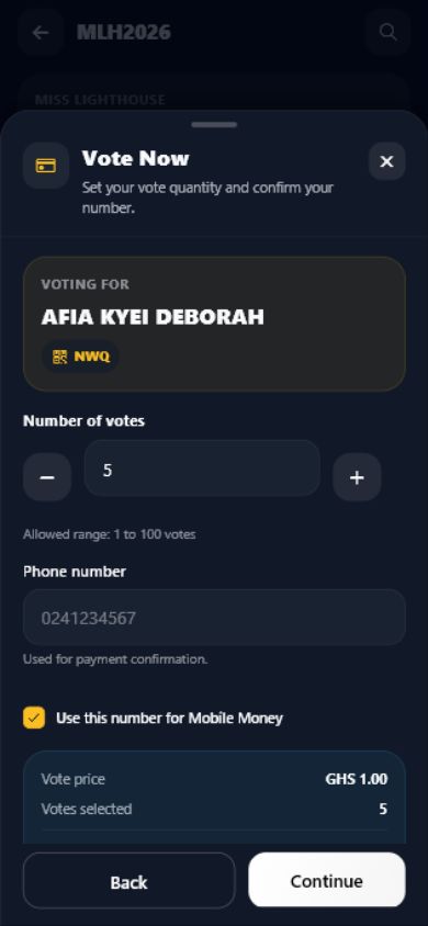 Review a supported voting checkout